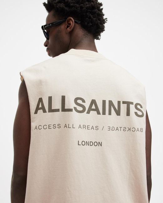 AllSaints Natural Access Relaxed Fit Sleeveless Tank Top for men