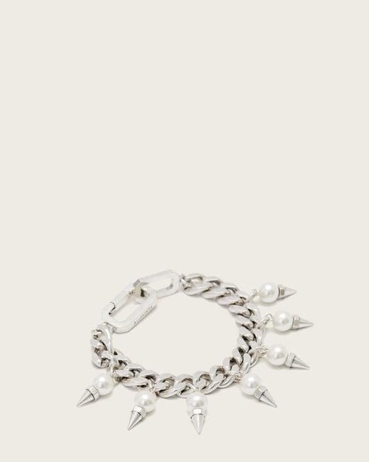 AllSaints Natural Rue Pearl Bracelet