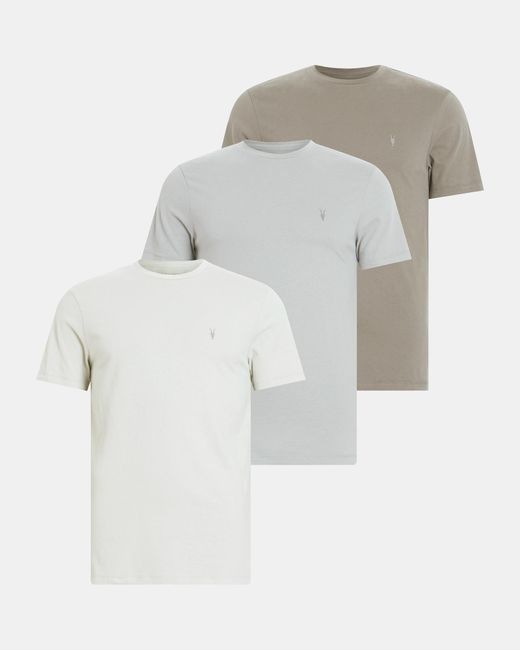 AllSaints Multicolor Brace Brushed Cotton T-shirts 3 Pack, for men