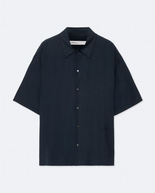 AllSaints Blue Archer Oversized Viscose Shirt for men