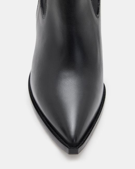 AllSaints Black Ria Pointed Toe Leather Boots