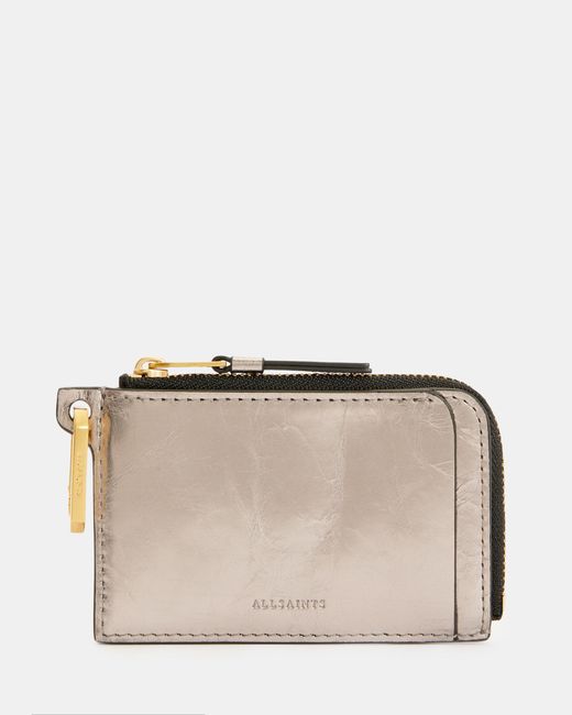 AllSaints Natural Remy Detachable Ring Leather Wallet,