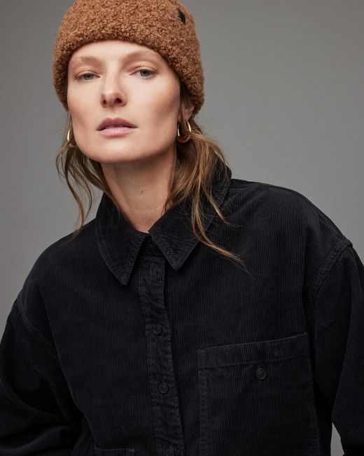 AllSaints Nicky Corduroy Jacket in Gray Lyst