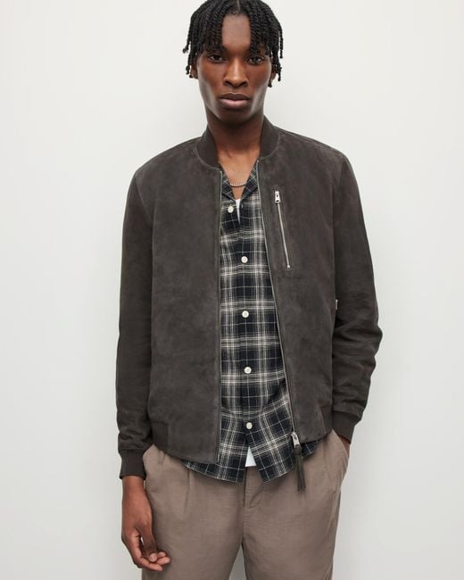 All saints suede 2025 bomber jacket