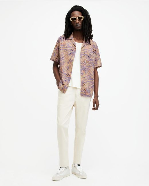 AllSaints Multicolor Yucca Broderie Printed Relaxed Fit Shirt, for men