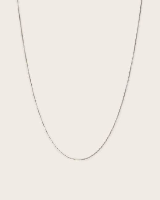 AllSaints Natural Axl Curb Sterling Small Chain Necklace for men