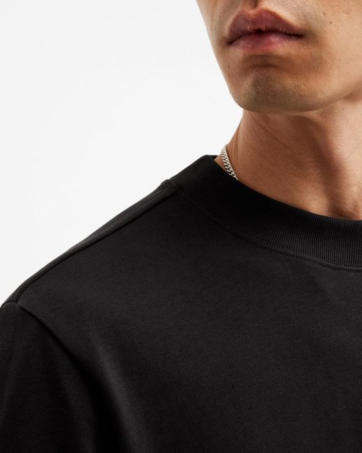 AllSaints Black Nero Heavyweight Relaxed Fit T-shirt for men