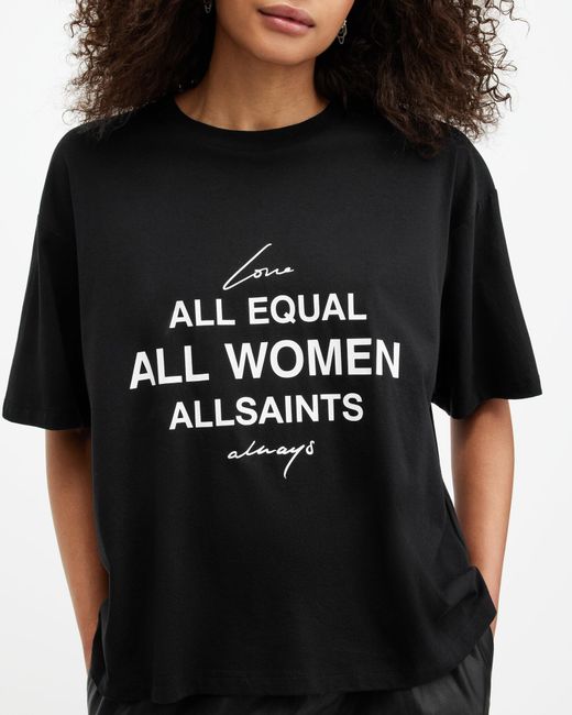 AllSaints Black International Day Carlie T-shirt,