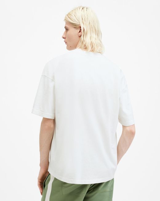 AllSaints White Fest Graphic Oversized T-shirt, for men