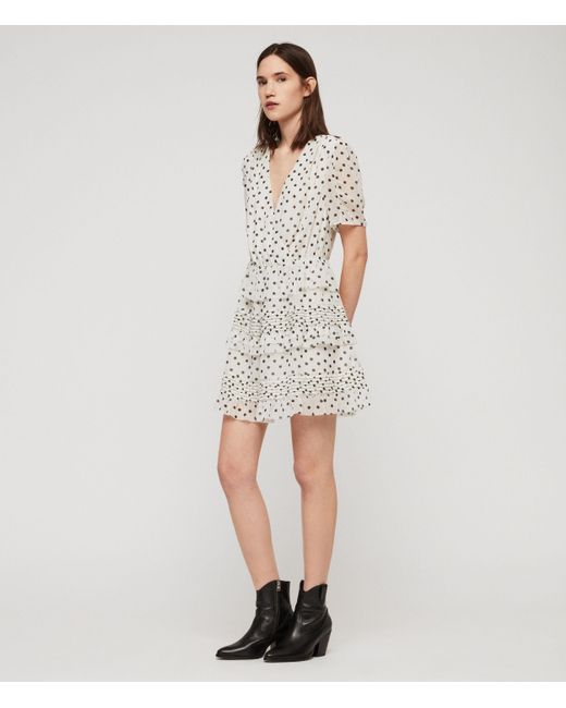 all saints polka dot dress