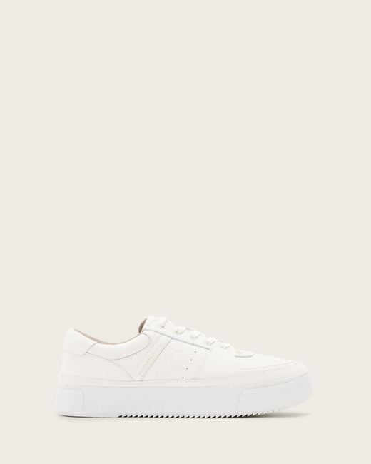 AllSaints Natural Millie Low Top Leather Trainers