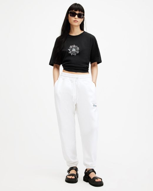 AllSaints White Caliwater Relaxed Fit Sweatpants