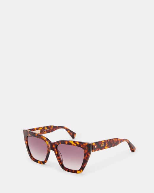 AllSaints Pink Minerva Square Cat Eye Sunglasses