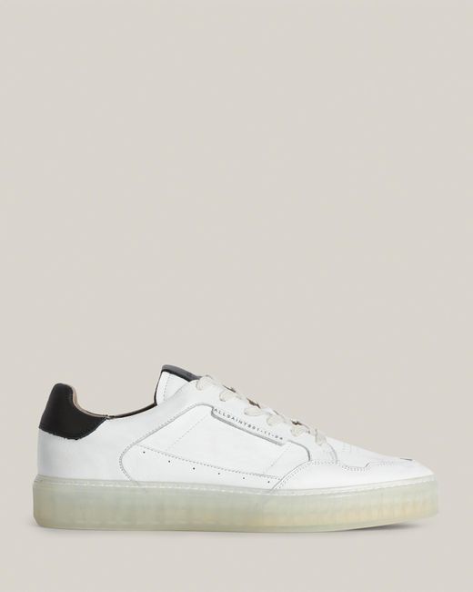 AllSaints White Alton Low Top Leather Sneakers for men