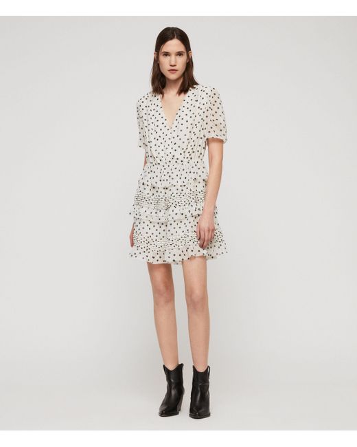 all saints polka dot dress