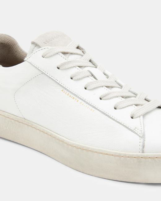 AllSaints White Shana Low Top Leather Sneakers