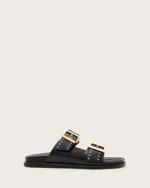 AllSaints Black Allsaints Magda Stud Sandals