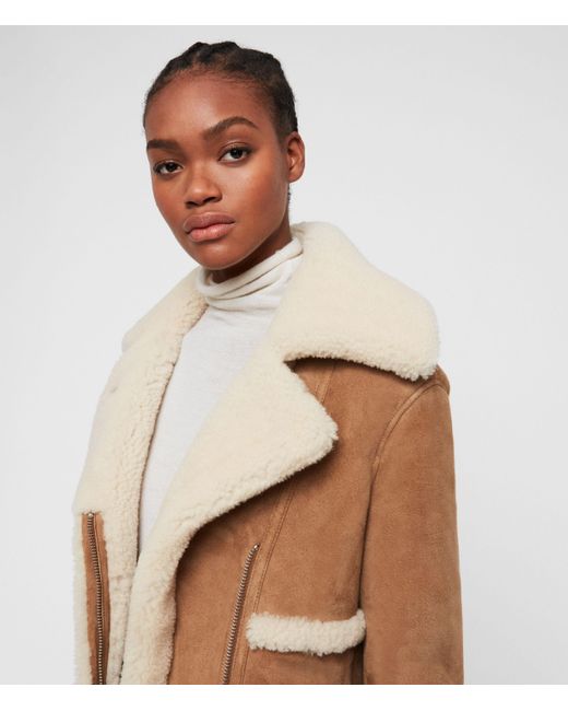 Farley Shearling Jacket all saints ムートン ALLSAINTS Farley