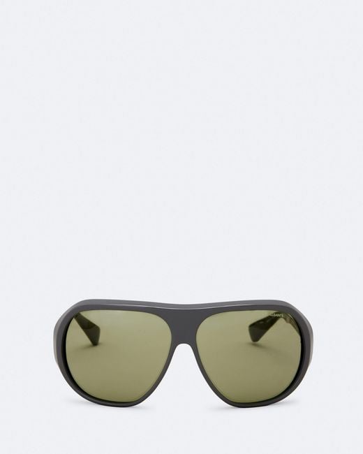 AllSaints Green Emrys Aviator Sunglasses for men