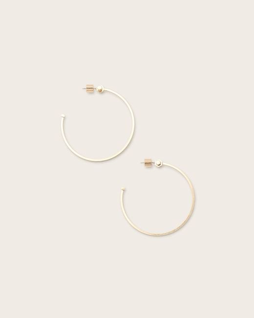 AllSaints Natural Toggle Large Hoop Earrings