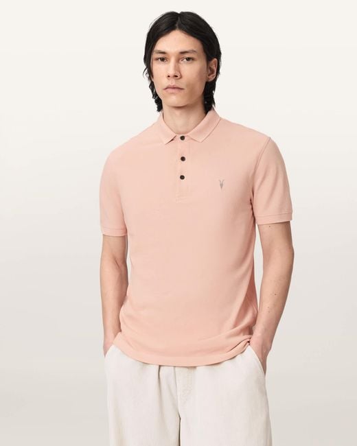 AllSaints Natural Reform Short Sleeve Polo Shirt for men