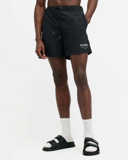AllSaints Black Lani Underground Swim Shorts 2 Pack, for men