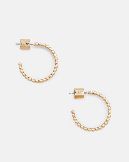 AllSaints Metallic Darcy Chunky Gold Tone Hoop Earrings