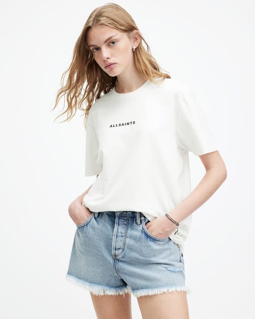 AllSaints White Tour Boyfriend Oversized T-shirt