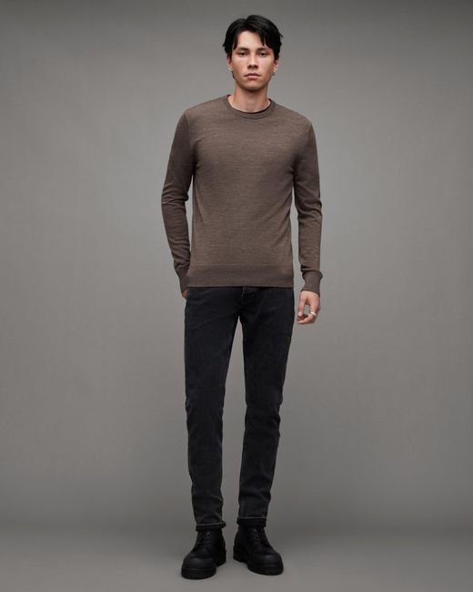 Mode Merino Crew Neck Ramskull Jumper Black