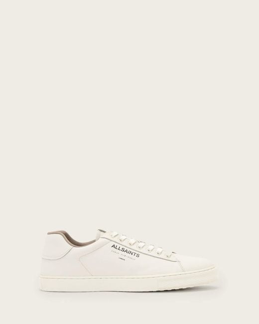 AllSaints Natural Underground Leather Low Top Sneakers for men