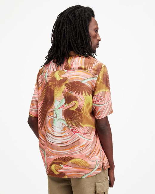 AllSaints Multicolor Matsuri Floral Print Relaxed Fit Shirt, for men