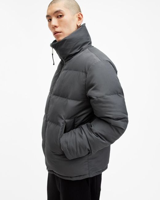 AllSaints Gray Novern 2-In-1 Reversible Puffer Jacket,, Ashy for men