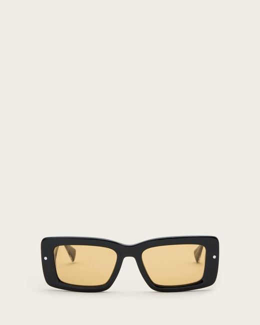AllSaints Natural Cordie Rectangular Shaped Sunglasses
