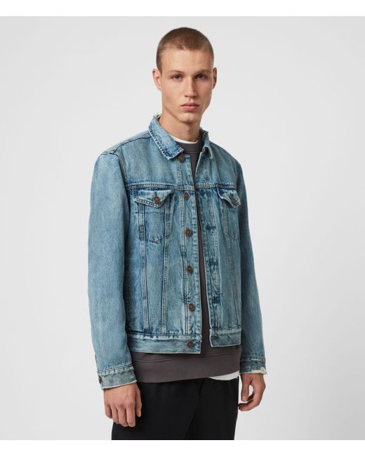 mens all saints denim jacket