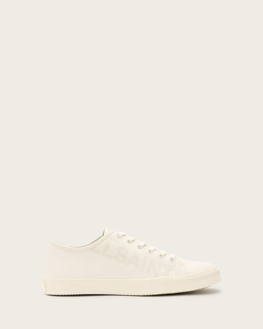 AllSaints Natural Biggy Low Top Canvas Trainers for men