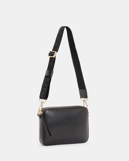 AllSaints Black Lucile Leather Crossbody Bag,