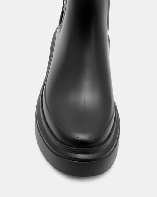 AllSaints Black Hetty Logo Rubber Ankle Boots,