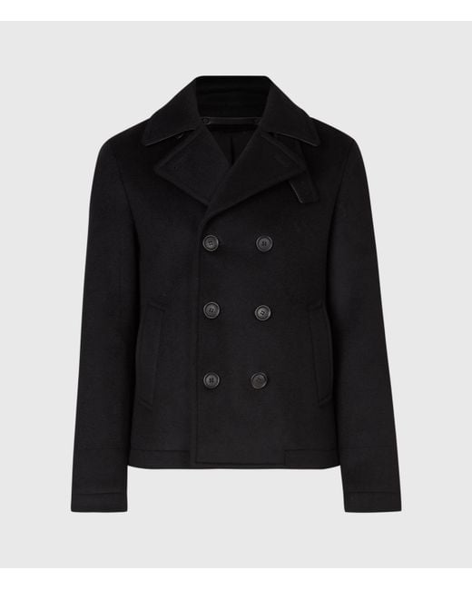 All saints mens pea coat store