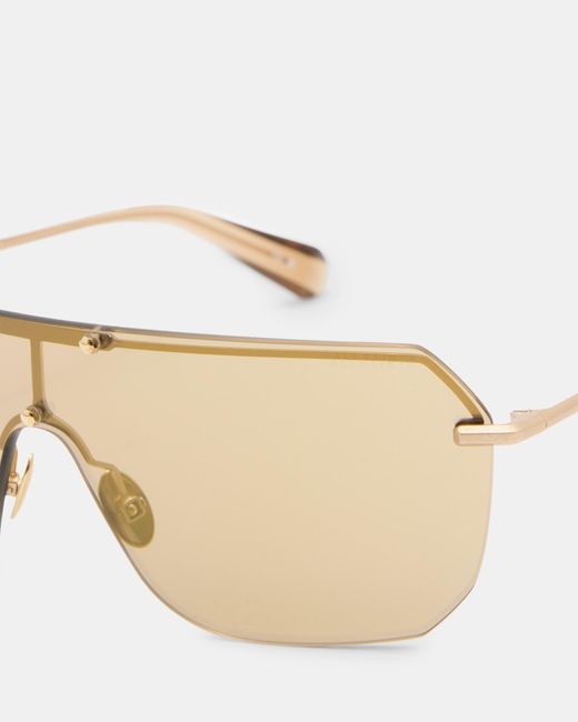 AllSaints Natural Ace Rimless Visor Sunglasses