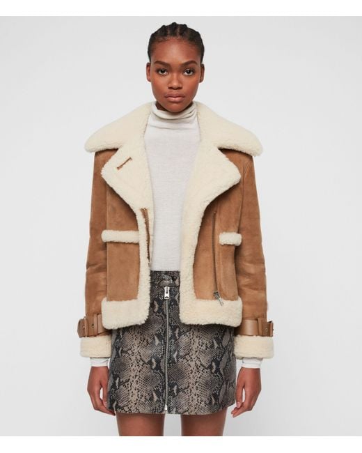 AllSaints Multicolor Farley Shearling Jacket