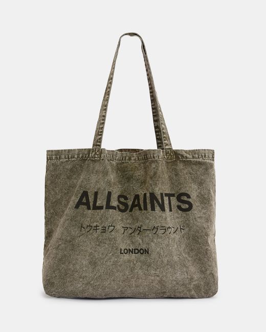 AllSaints Natural Underground Acid Wash Tote Bag for men
