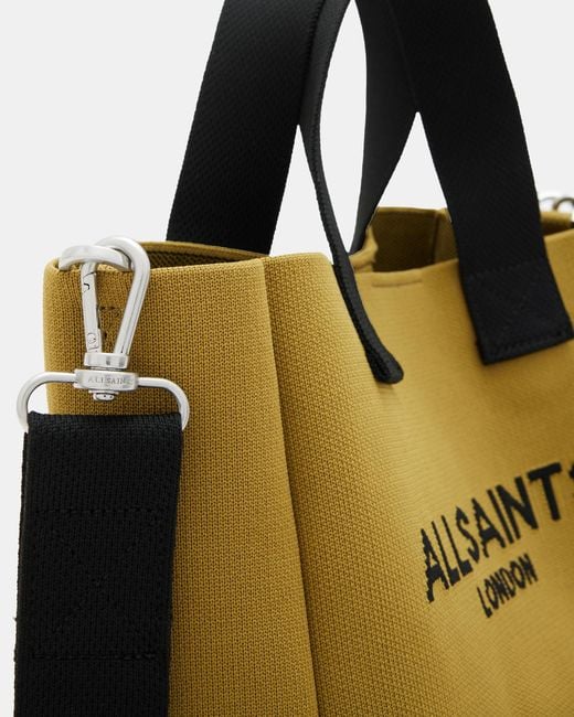 AllSaints Multicolor Izzy Logo Print Knitted Mini Tote Bag,