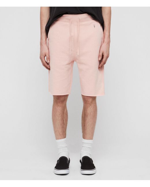 mens pink sweat shorts