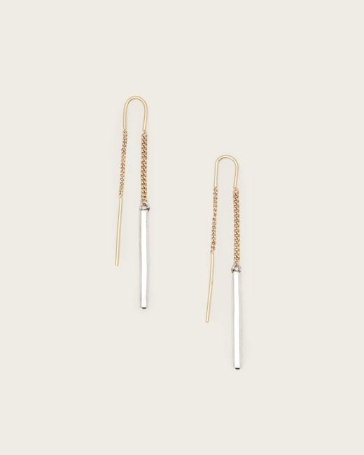 AllSaints Natural Maeve Threader Earrings