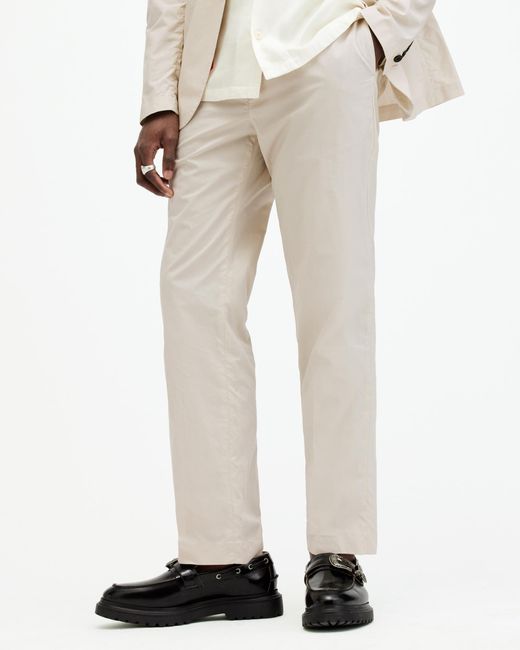 AllSaints Natural Mars Lightweight Straight Leg Trousers for men