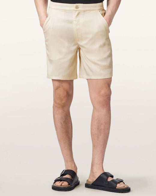 AllSaints Natural Circe Straight Fit Odyssey Shorts for men