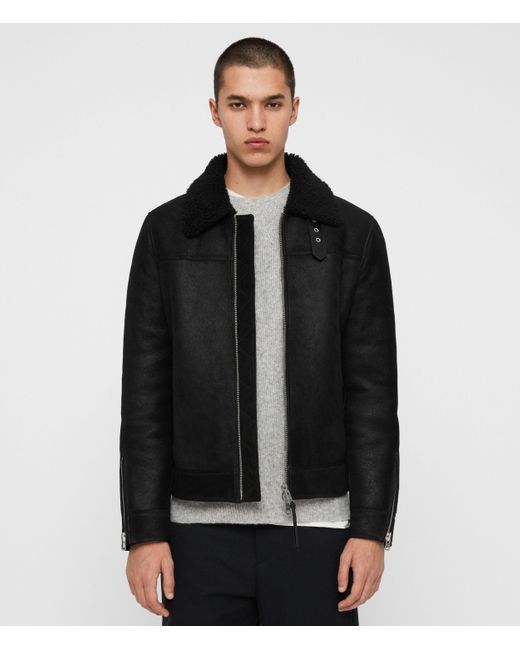 All saints hot sale alto shearling jacket