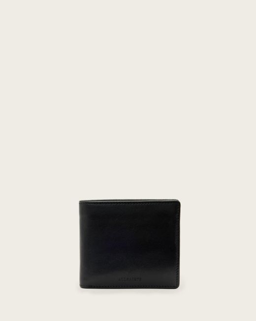 AllSaints Natural Delph Bi-Fold Leather Wallet for men