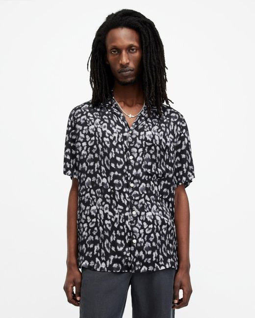 AllSaints Multicolor Leopaz Leopard Print Relaxed Fit Shirt, for men