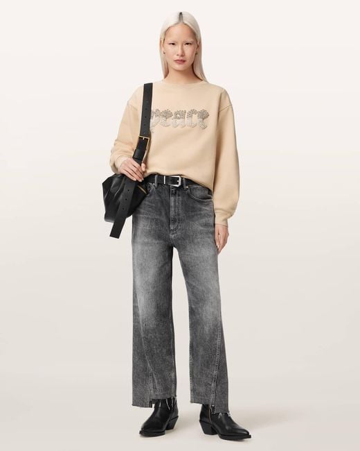 AllSaints Natural Peace Pippa Embellished Sweatshirt